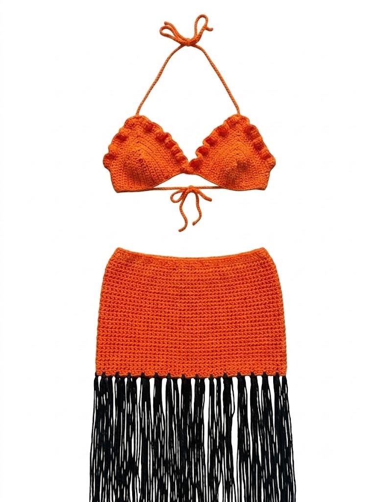 Fringe Skirt Set