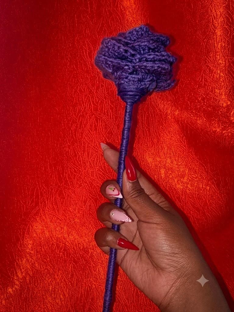 Crochet Rose Stem