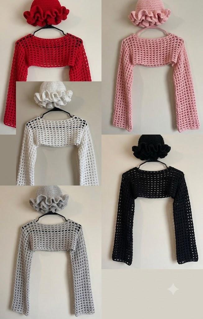 Mesh Shrug + Scrunchie